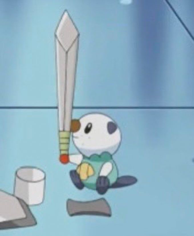 PokemonGems's tweet photo. Oshawott has a sword https://t.co/63uV3m3GUd