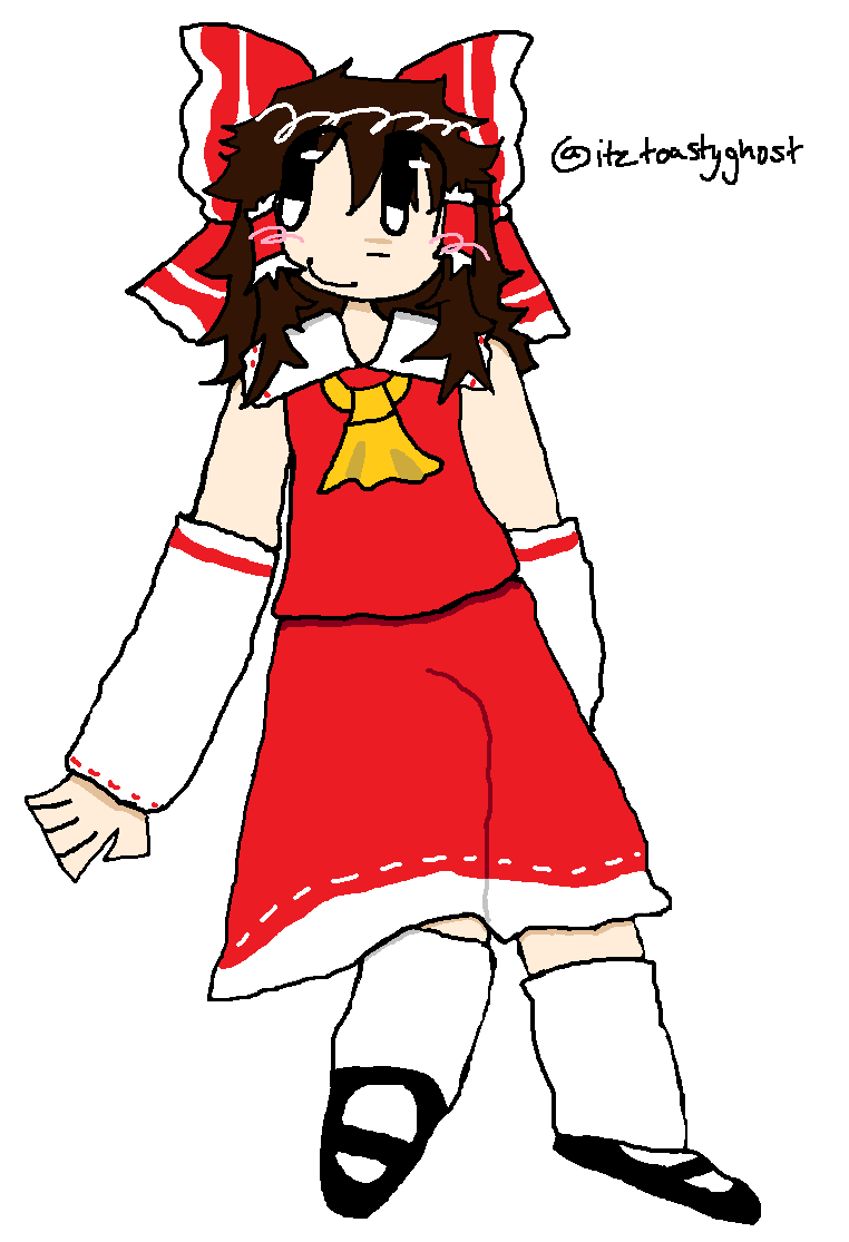 itzToastyGhost's tweet image. reimu art from a month or so ago #touhou #reimu