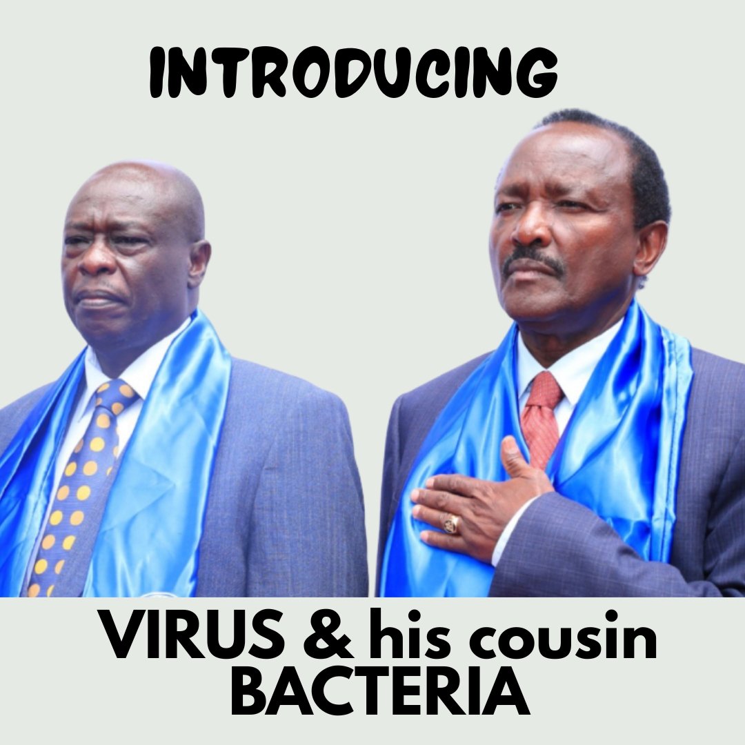 BrianMPeter's tweet image. Let me introduce VIRUS and His Cousin BACTERIA to you.