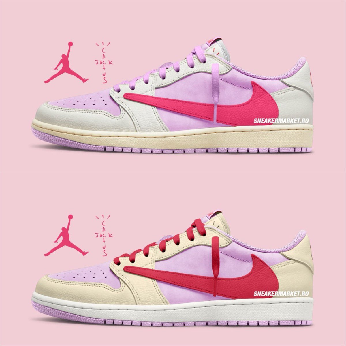 Travis Scott x Nike Air Jordan 1 Retro Low OG “Shy Pink” Pack 2026