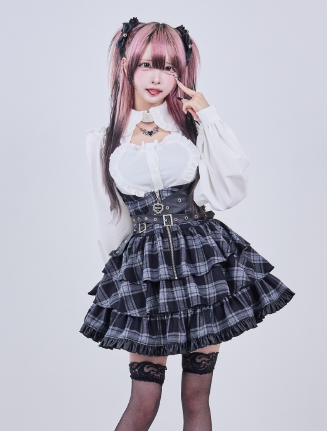 スカート qooza IMVAL Frill Leather Dress IMVAL / Frill Leather Dress [BLK] - QOOZA
