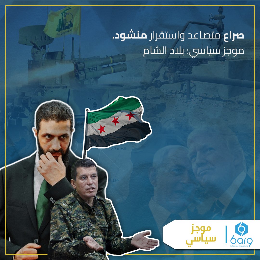 دول بلاد الشام متعددة البؤر الساخنة من قُطر إلى آخر، لكن مجمل الواقع يقول بوحدة الساحات سياسيًا واقتصاديًا، بل بارتباطها بشرايين ممتدة نحو الأقاليم الأخرى وباتجاه العواصم الكبرى.. 

ضمن سلسلة شهرية.. ينشر مركز برق للاستشارات موجزًا لأبرز الأحداث السياسية والأمنية التي مرّ بها