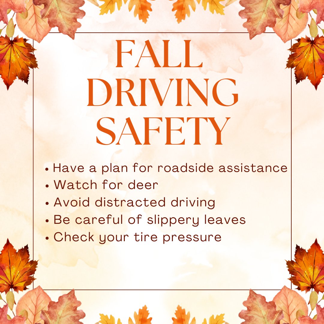 The leaves are falling and it's raining. The combination of those two things can make for slippery roads. Stay safe out there!