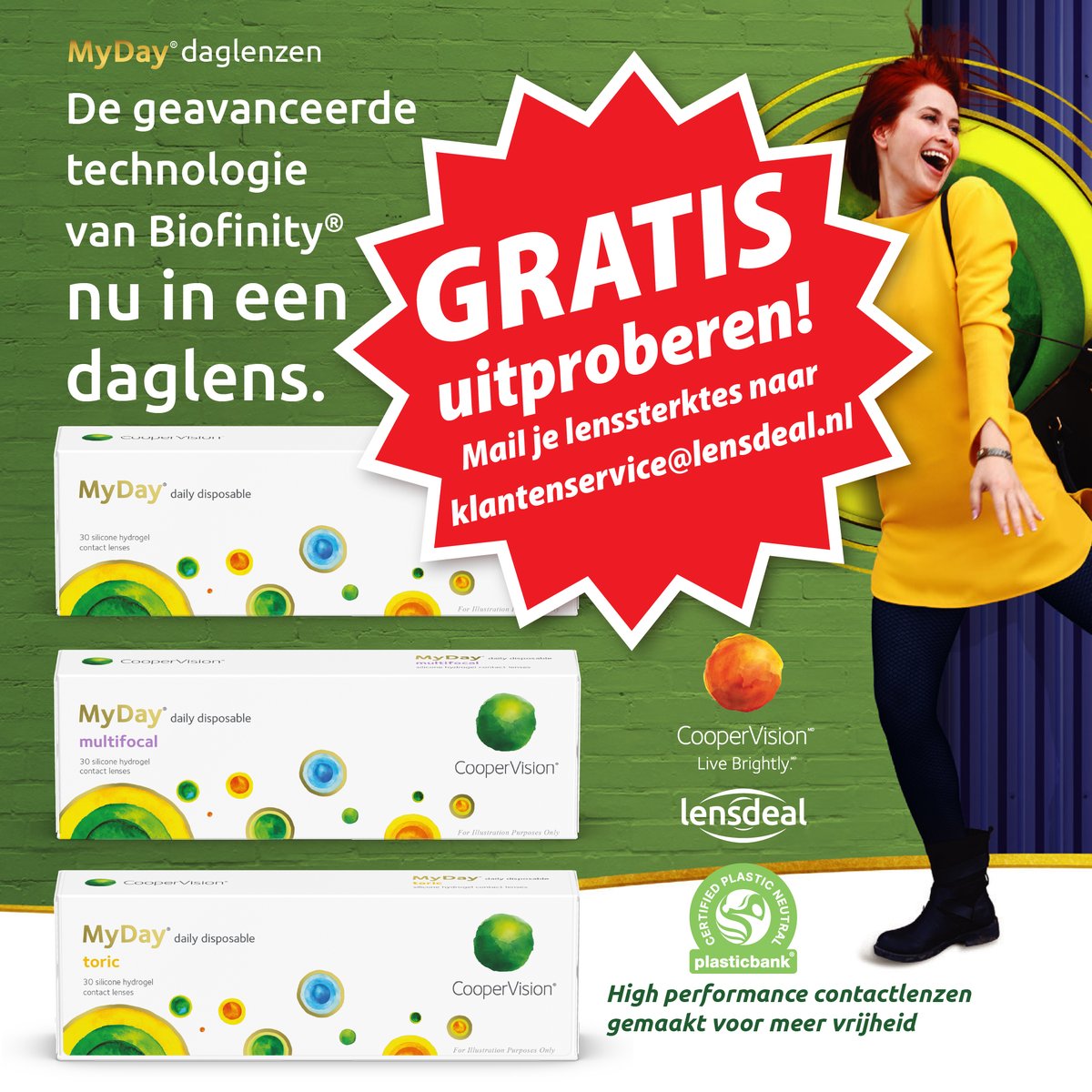 Lensdeal's tweet photo. Herinnering MyDay® daglenzen. Nu gratis uitproberen! De geavanceerde technologie van Biofinity® nu in een daglens van CooperVision.
Bestel nu bij Lensdeal:
https://t.co/FaWf0mZNhK
#myday #daglenzen #CooperVision #lensdeal https://t.co/Tfpwl2cY9N