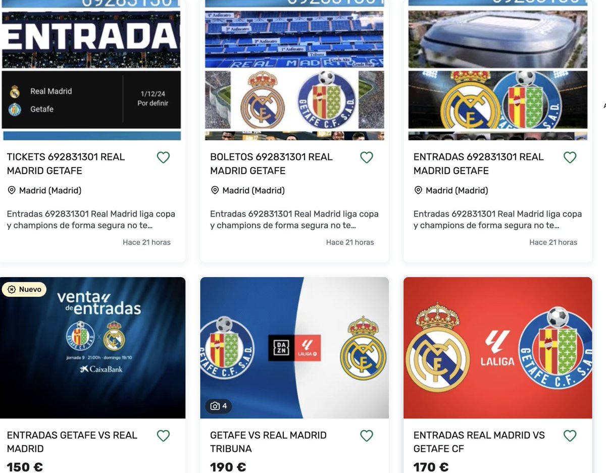 Esto es una PUTA VERGÜENZA. Es el día de demostrar que de verdad el abono es intransferible y que habrá sanciones como se merecen,

No tiene sentido que haya aficionados del Getafe que NO se ha podido hacer abonados de su equipo, otros que llevan años esperando y que haya gente