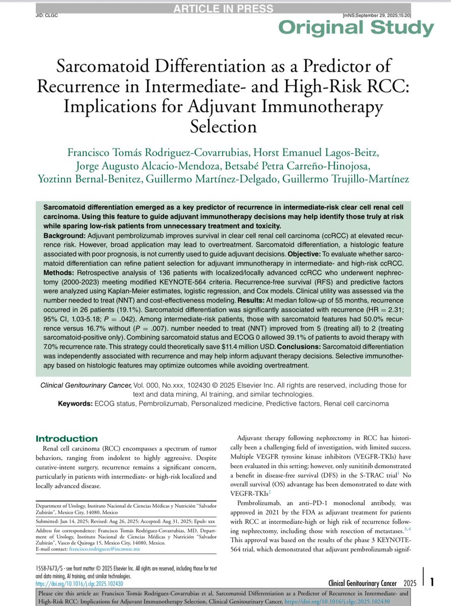 In this paper our objective was to evaluate whether histological features help refine patient selection for adjuvant immunotherapy in those at intermediate- and high-risk groups.