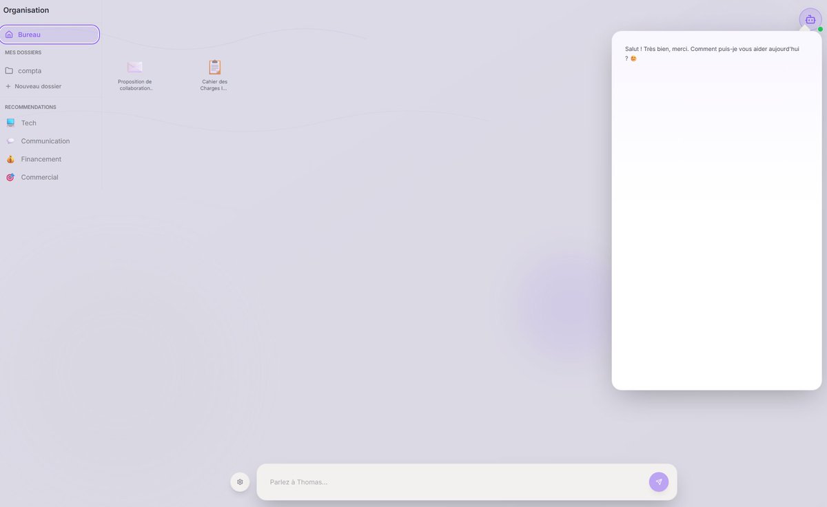j'ai build en 2 jours un OS web assistant IA qui 

- Transforme une idée en doc (roadmap, prévision budgétaire excel, cahier des charges...)
- Créer pour toi ton persona
- T'aide à prendre des décisions sur des sujets bien précis
... (d'autres features à venir)

il est ultra