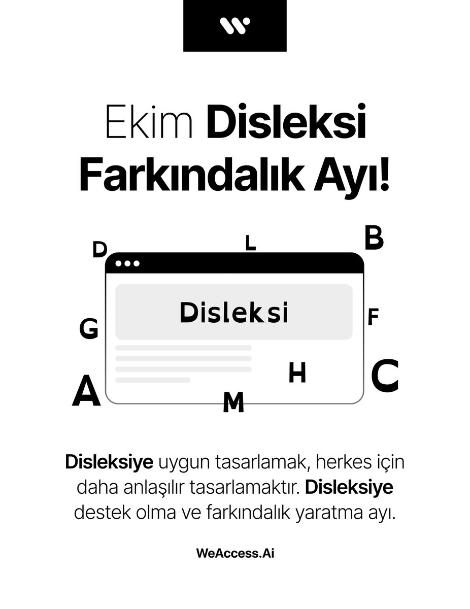 This Dyslexia Awareness Month, we focus on making reading and digital content clearer and more accessible for everyone. 

Small design choices can make a big difference.

-

Bu Disleksi Farkındalık Ayı’nda, okumayı ve dijital içerikleri herkes için daha anlaşılır ve erişilebilir