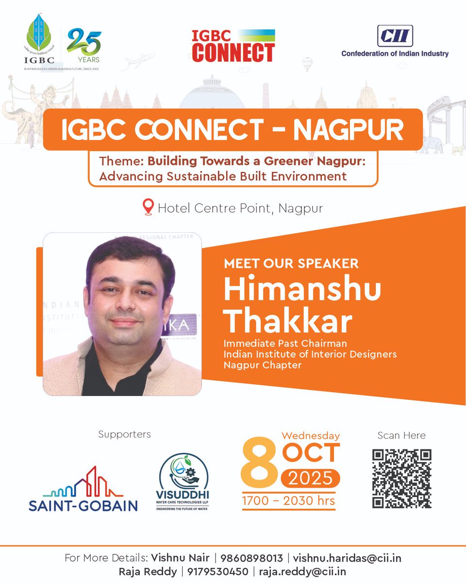 IGBConline's tweet image. Meet our speakers, thought leaders, innovators, and changemakers to redefine the path towards a greener, smarter, and sustainable tomorrow.

Registration Link : forms.mycii.in/form/42c95179-…

#igbcconnect #greenbuildingindia