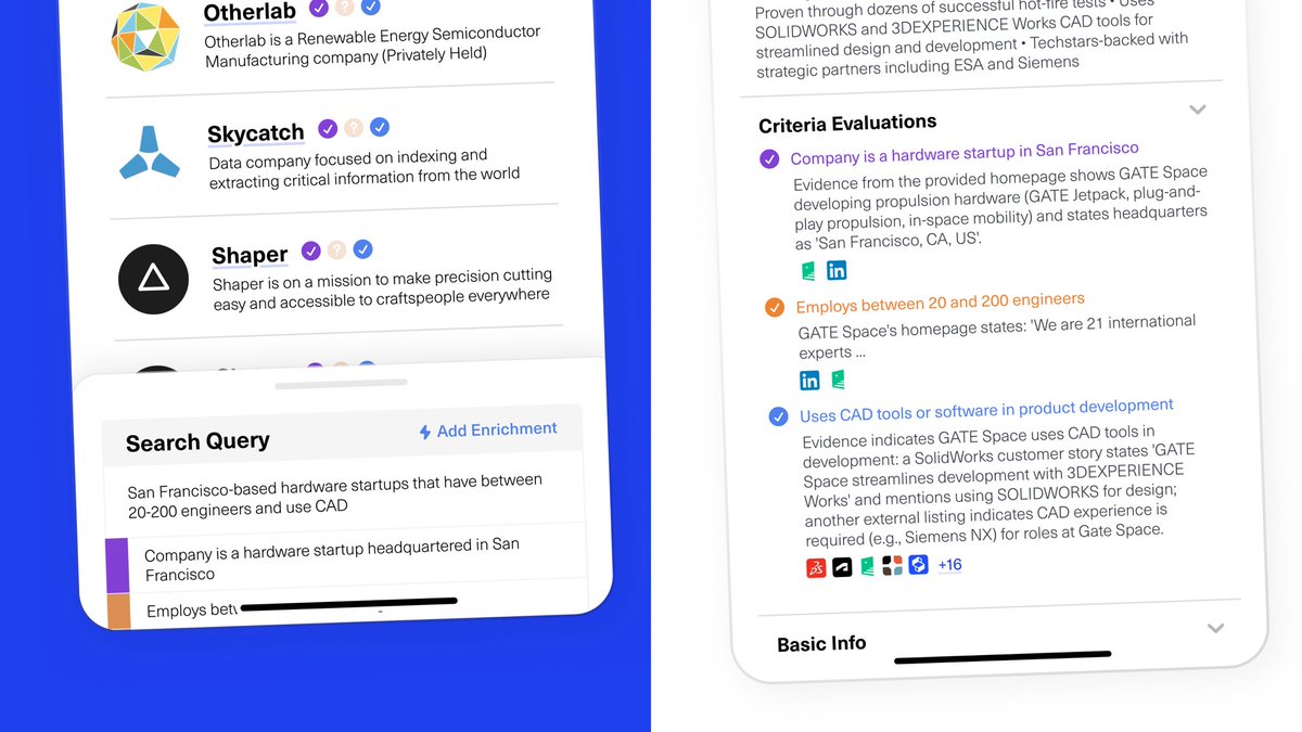 dimedetail's tweet image. What’s up @ExaAILabs 👋🏾 Websets is really cool! I’ve been using it to help me find cool startups in diff spaces
I had an idea to make a mobile app version, so I designed a concept ⬇️ Would love to hear your thoughts! @LiamHinzman @wangzjeff @Feliciamtang
There’s more too 👀