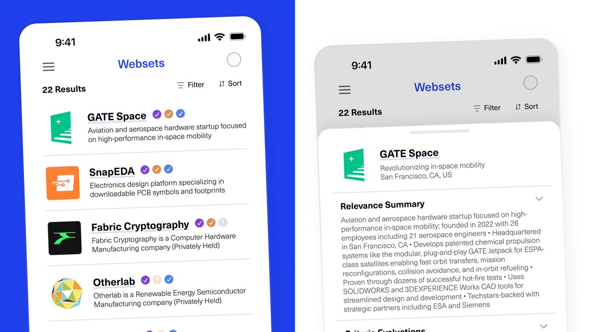 dimedetail's tweet image. What’s up @ExaAILabs 👋🏾 Websets is really cool! I’ve been using it to help me find cool startups in diff spaces
I had an idea to make a mobile app version, so I designed a concept ⬇️ Would love to hear your thoughts! @LiamHinzman @wangzjeff @Feliciamtang
There’s more too 👀