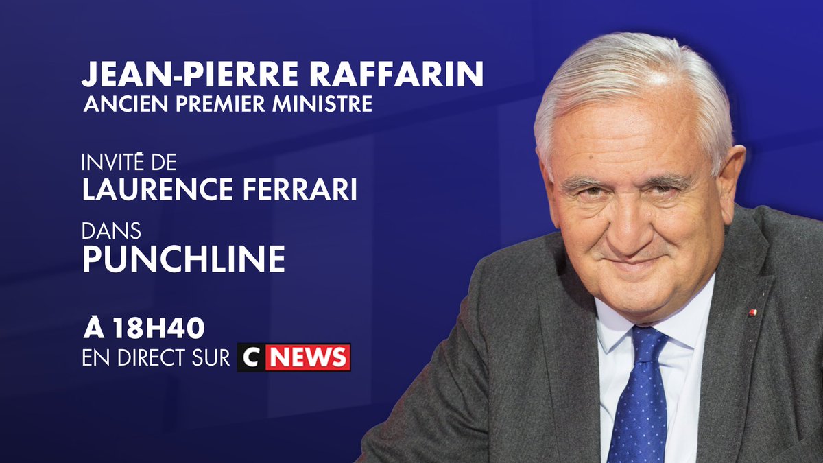CNEWSLesOFF's tweet image. 🔴 𝐑𝐄𝐍𝐃𝐄𝐙-𝐕𝐎𝐔𝐒 𝐒𝐔𝐑 @CNEWS

 ⏰ 𝗔̀ 𝟭𝟴𝗛𝟰𝟬

𝗝𝗲𝗮𝗻-𝗣𝗶𝗲𝗿𝗿𝗲 𝗥𝗔𝗙𝗙𝗔𝗥𝗜𝗡 (@jpraffarin), ancien Premier ministre, est l’invité de @LaurenceFerrari 
dans #Punchline 

🎙️#EnDirect et #EnSimultané sur @Europe1

🔴Vivez l’actu sur #CNEWS