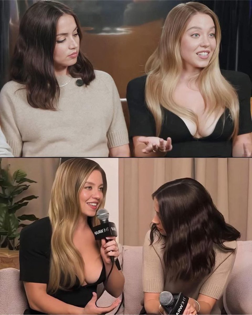 PopsEffect's tweet image. Ana de armas &amp;amp; Sydney Sweeney