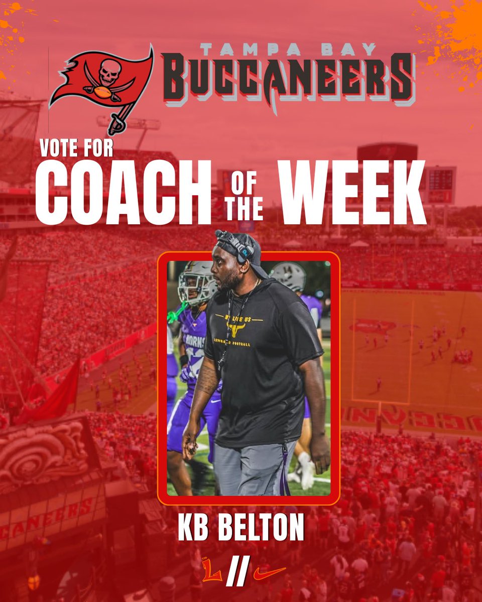LONGHORN NATION GO VOTE NOW!!! 🗳️
<a href="/Coach_KBjr/">KB Belton 🏈</a> <a href="/LennardFootball/">Lennard Football</a> #TheL #TheFamiLy #ALLIN🐂🏈🤘🏽 

🔗: buccaneers.com/community/high…