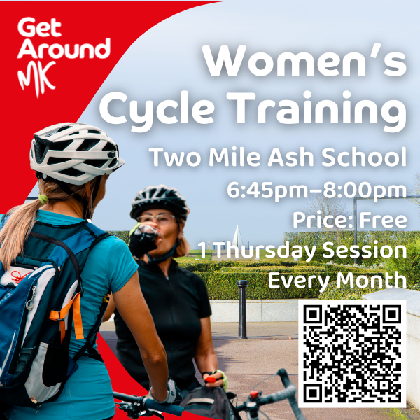 🚴‍♀️ Free women’s cycling sessions in MK!

From first pedals to confident cycling, our sessions support every rider.

✨ Free, fun &amp; inclusive
📅 Thu 9 Oct, 6.45–8pm (monthly to Jul 2026)
📍 Two Mile Ash School, MK8 8LH

📋 Book: forms.office.com/r/pUu9JLbpip
#CycleMK #WomenInCycling