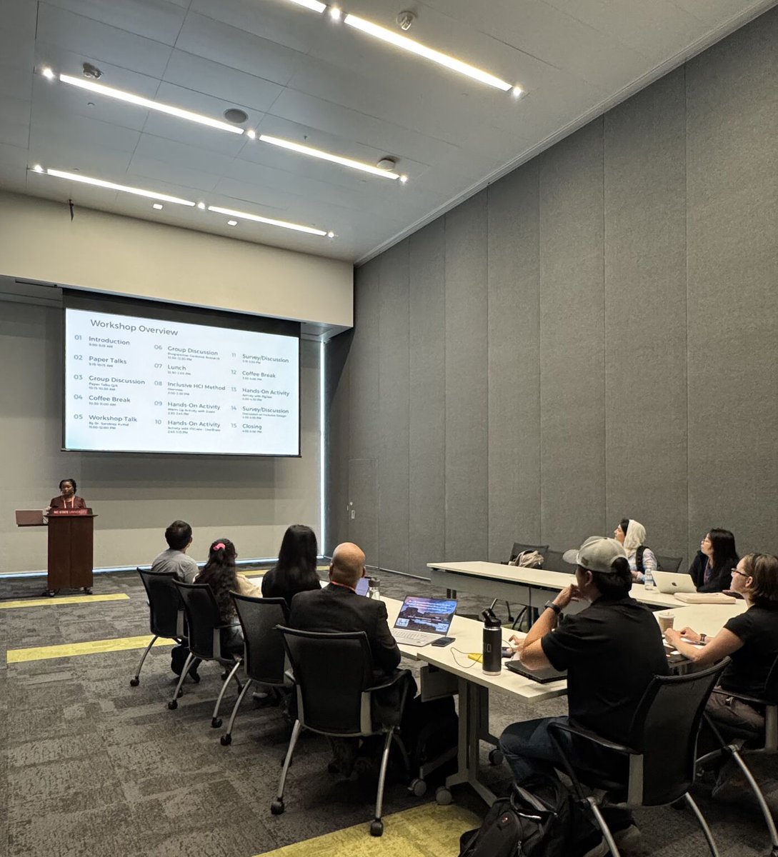 vlhcc's tweet photo. It’s Day 1 of #VLHCC2025!
Workshops and the Graduate Consortium are in full swing at NC State’s Hunt Library — a great start to a week of human-centered innovation.
#IEEE #Research #NCSU #HumanCenteredComputing https://t.co/LFvbmPk3Gt