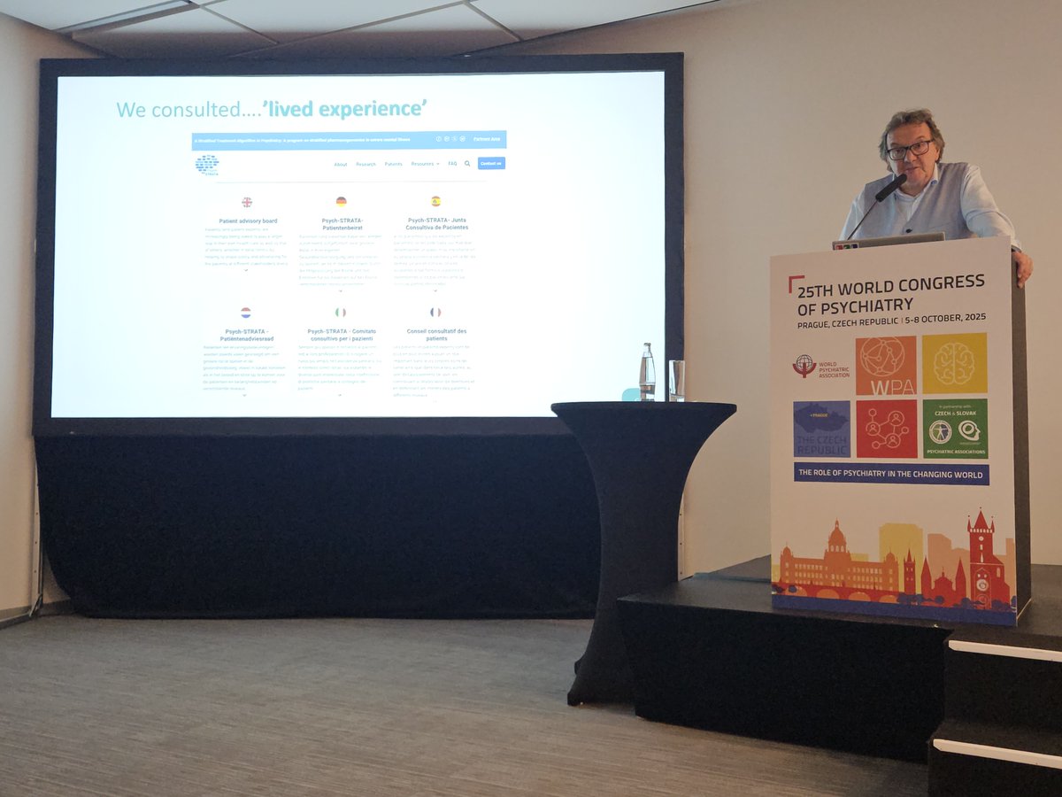 psych_strata's tweet image. 🧠 At #WCP2025 in Prague, WP6 co-leader Erik Van der Eycken presented “No decision about us, without us”, showing how Shared Decision Making and lived experience drive real innovation in mental health. 💬
#PsychSTRATA #CoDesign #PatientVoice