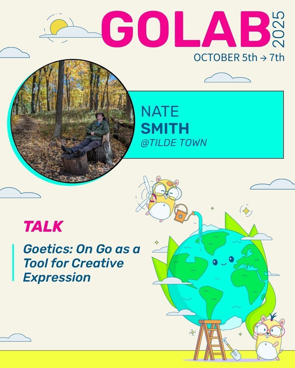 golab_conf's tweet photo. 🎨 Is programming art?
@nate_smith presents “Goetics: On Go as a Tool for Creative Expression”. A journey into Go projects that blur the line between code &amp; creativity. 🌟

🕑 4:00 PM
📍 Leonardo Room
#golang #golab2025 https://t.co/owvqmkw8HQ