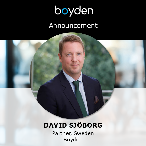 Announcement: We proudly welcome David Sjöborg as Partner, #BoydenSweden.

With 25+ yrs in #executivesearch, David partners with boards and leaders across the Nordic markets, bringing deep expertise in leadership assessment and organizational development: boyden.com/david-sjoeborg/
