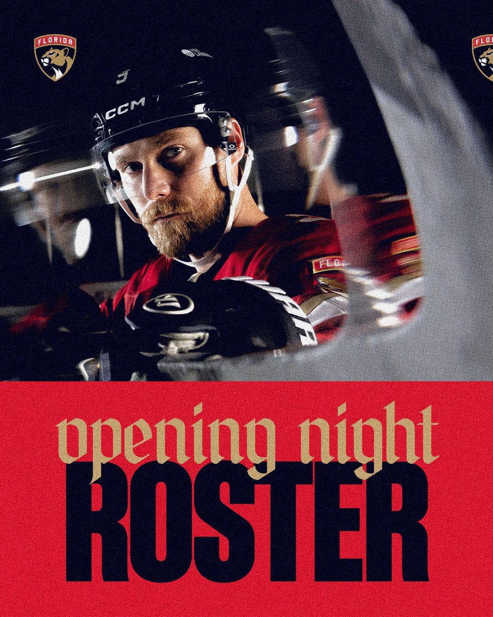 Here we go again. 

Your Opening Night roster ⤵️

📝 » flapanthers.co/openingnightro…