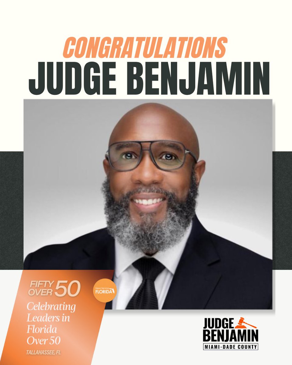 judgecbenjamin's tweet image. I’m a little late with this announcement of recognition, I was reminded yesterday when I received a late congratulatory correspondence that had been floating around the court’s mailroom.  Thank you to News Service of Florida for an amazing recognition. I was in great company.