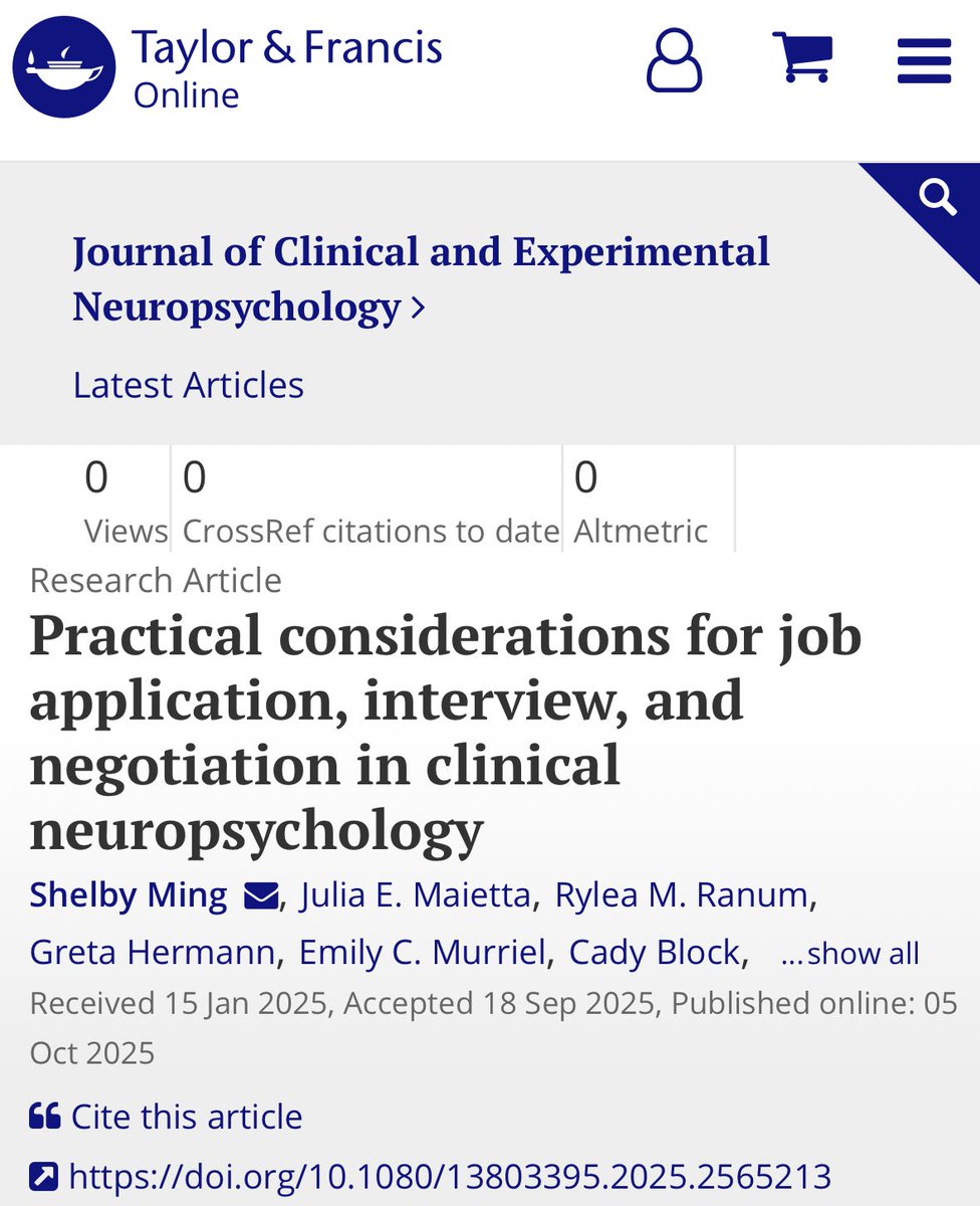 DocBlock_neuro's tweet image. So you’ve read the Neuropsychologists’s Roadmap &amp;amp; its companion workbook, and are eager another helpful resource on the #neuropsychology job application, interview, &amp;amp; negotiation process? Look no further than our newest pub!
tinyurl.com/4v6pdzhe