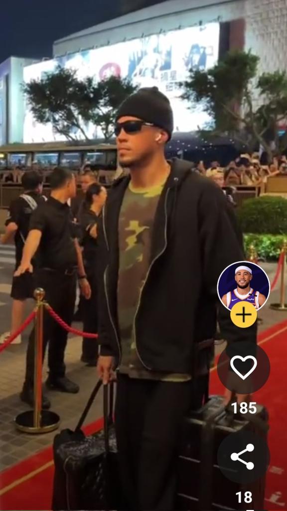 Devin Booker, Jalen Green, Dillon Brooks and Nick Richards touch down in Macao. #Suns 

Credit: NBA. 