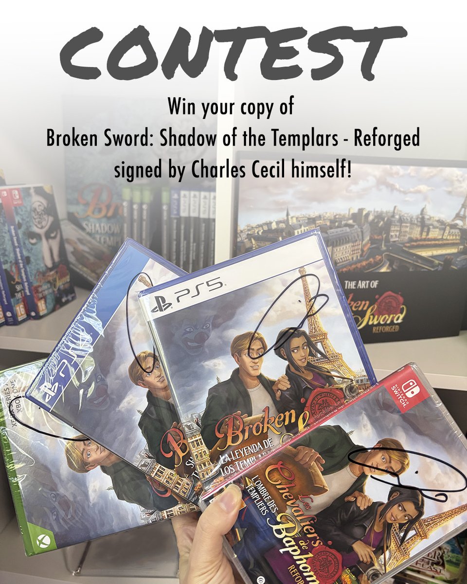 RedArtGamesDE's tweet image. 🎉 GEWINNSPIEL 🎉

Wähle deinen Preis und deine bevorzugte Spielsprache! (Aus und PS4)

So machst du mit:
1️⃣ Folge unserem Account
2️⃣ Like diesen Beitrag

📅 Ende des Gewinnspiels: 15/10

🏆 Der Gewinner wird hier am 15/10 ausschließlich per DM 

👉 Viel Glück 🍀