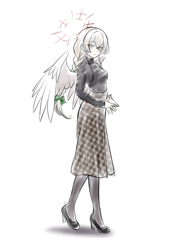 グルグル目のお姉さんの私服がとても良かったのでナギちゃんにも着てもらいました🤗似合うね