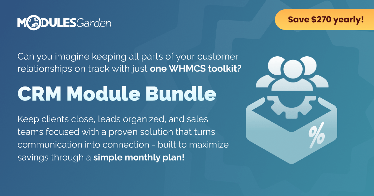 ModulesGarden's tweet image. Every growing business eventually reaches a point when it becomes clear that managing work in fragments won&apos;t take you any further.

Our #CRM Bundle was built to connect lead tracking, quoting, messaging, and reporting into one steady rhythm inside #WHMCS: blog.modulesgarden.com/crm-whmcs-modu…