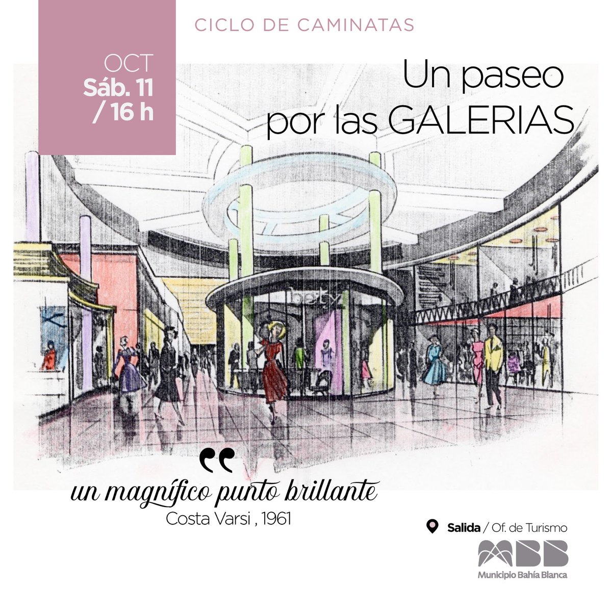 🚶Caminata Guiada “Un paseo por las galerias"

📷Visitaremos la Galería Paseo del Ángel, Galeria Visión 2000 y Galeria Plaza; y disfrutaremos de las intervenciones artísticas de: Circo Trip, DJ Mani y Gipsy Swing Dúo

📝Cupos limitados. Inscribite en: forms.gle/yWbgtvBJxz2AB4…