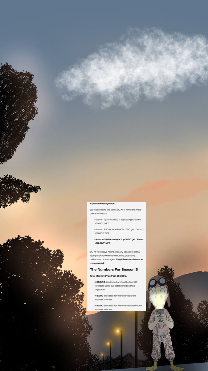 _Lal_chandra's tweet image. We already know that @zama_fhe lunch season 3 #ZamaCreatorProgram 

S1 S2 S3 #ZamaCreatorProgram Reward given below 
S1➡️ 250 zama og nft (end)
S2➡️500 zama og nft(end)
S3➡️1000 zama og nft (live)

So, I again said to all creators it&apos;s right time to join it and contribute here.