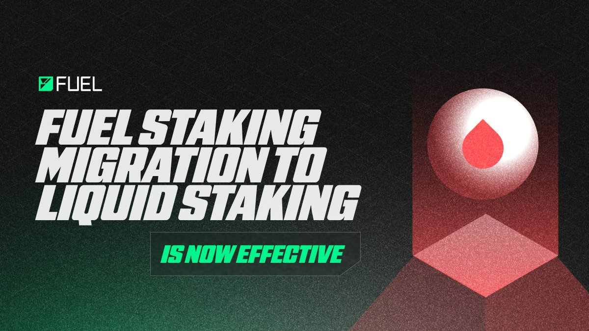 1/ Fuel’s staking experience just got an upgrade.

The migration to liquid staking through <a href="/TheRigLST/">The Rig</a> is now live.

All Fuel Ignition stakes have been automatically converted to stFUEL, no action required.