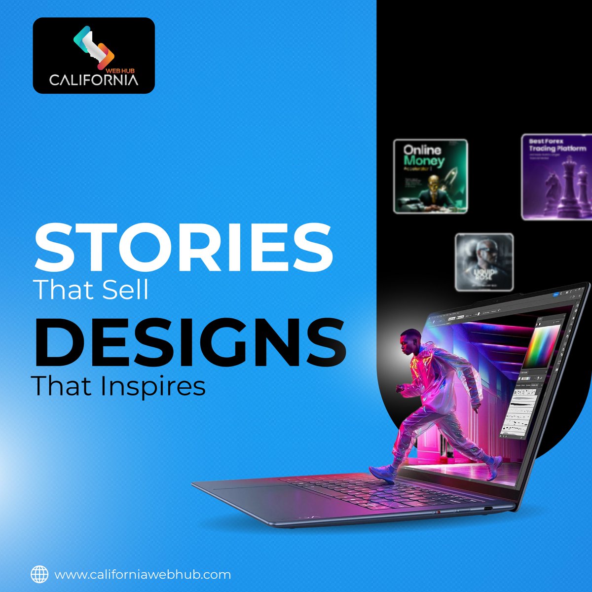 cawebhub's tweet image. Great brands don’t just look good they tell powerful stories.

At California Web Hub, we craft engaging content and stunning designs that inspire your audience and drive real sales.

#CaliforniaWebHub #BrandStorytelling #WebDesignCalifornia #DigitalMarketingCA #CreativeDesign
