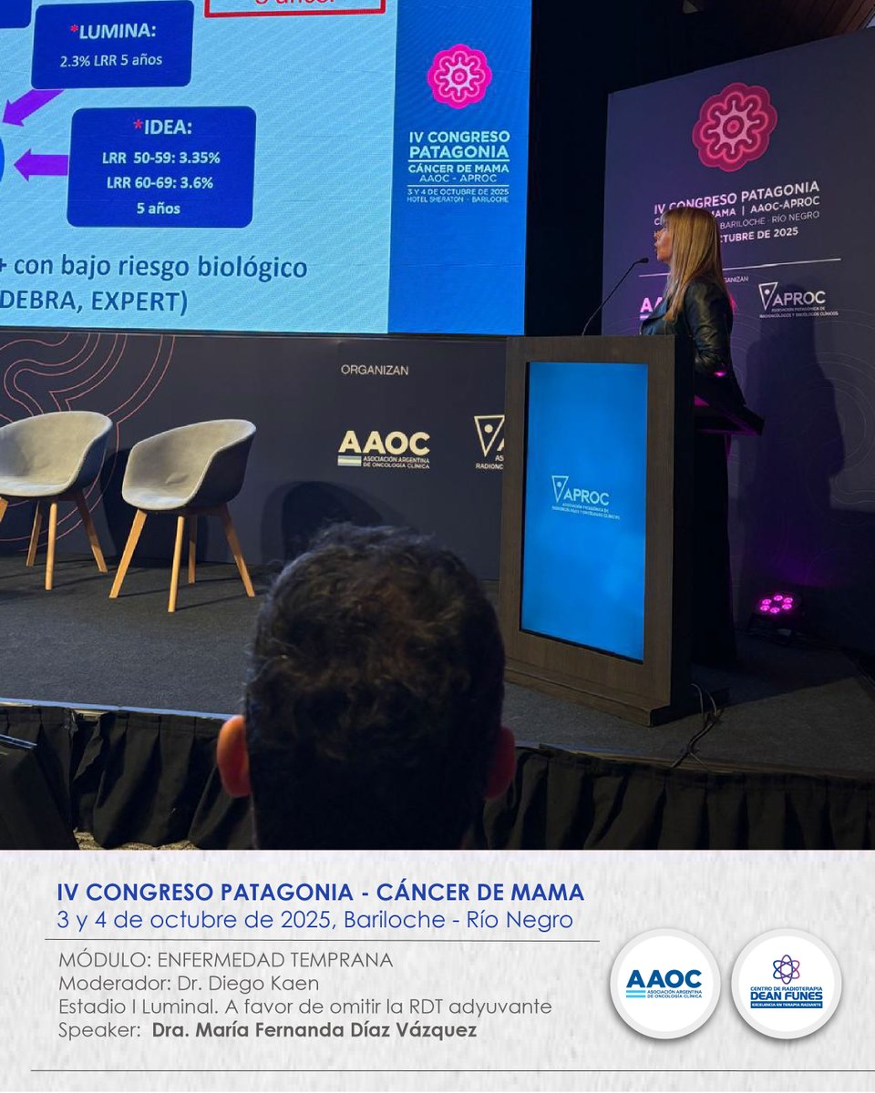 centrodeanfunes's tweet photo. El 3 y 4 de octubre se realizó el Congreso Patagonia sobre Cáncer de Mama en Bariloche, organizado por AAOC. Nuestra directora, Dra. María Fernanda Díaz Vázquez, participó como speaker. Es un orgullo contribuir al conocimiento y la investigación en oncología. 💗
#CáncerDeMama https://t.co/krV9KKYhEN