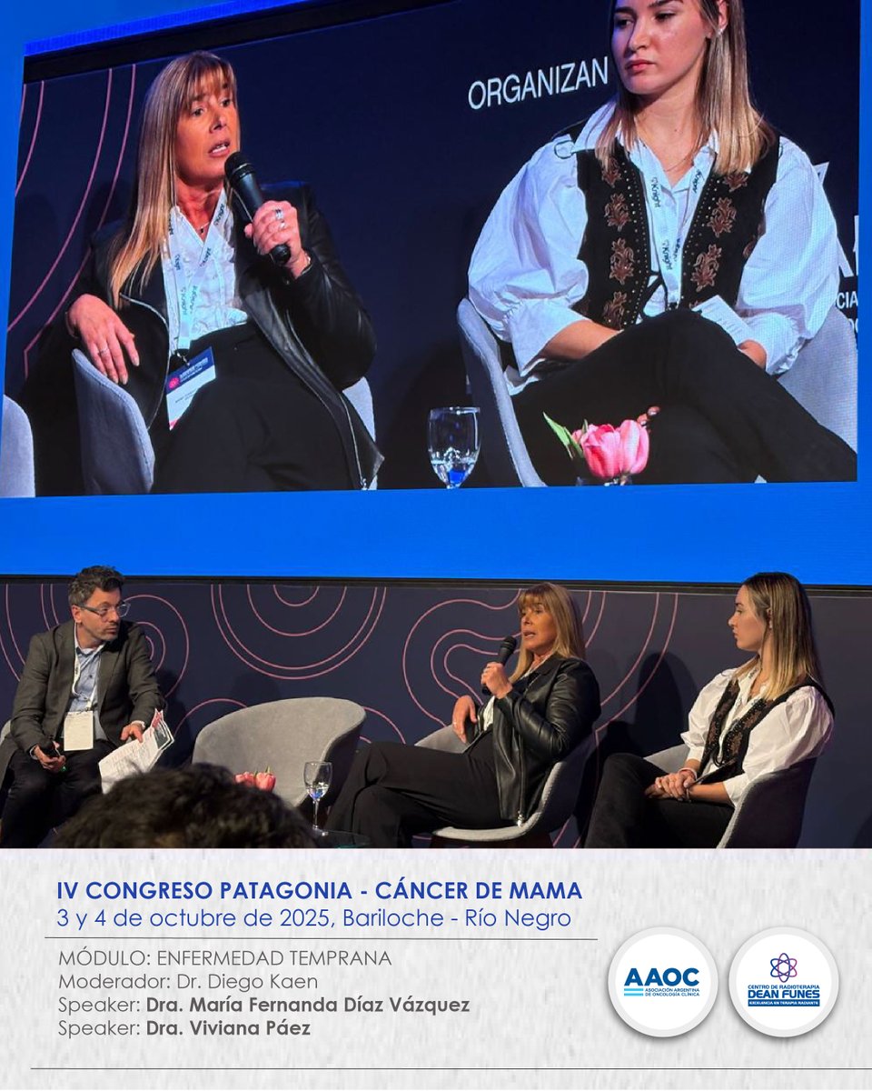 centrodeanfunes's tweet photo. El 3 y 4 de octubre se realizó el Congreso Patagonia sobre Cáncer de Mama en Bariloche, organizado por AAOC. Nuestra directora, Dra. María Fernanda Díaz Vázquez, participó como speaker. Es un orgullo contribuir al conocimiento y la investigación en oncología. 💗
#CáncerDeMama https://t.co/krV9KKYhEN