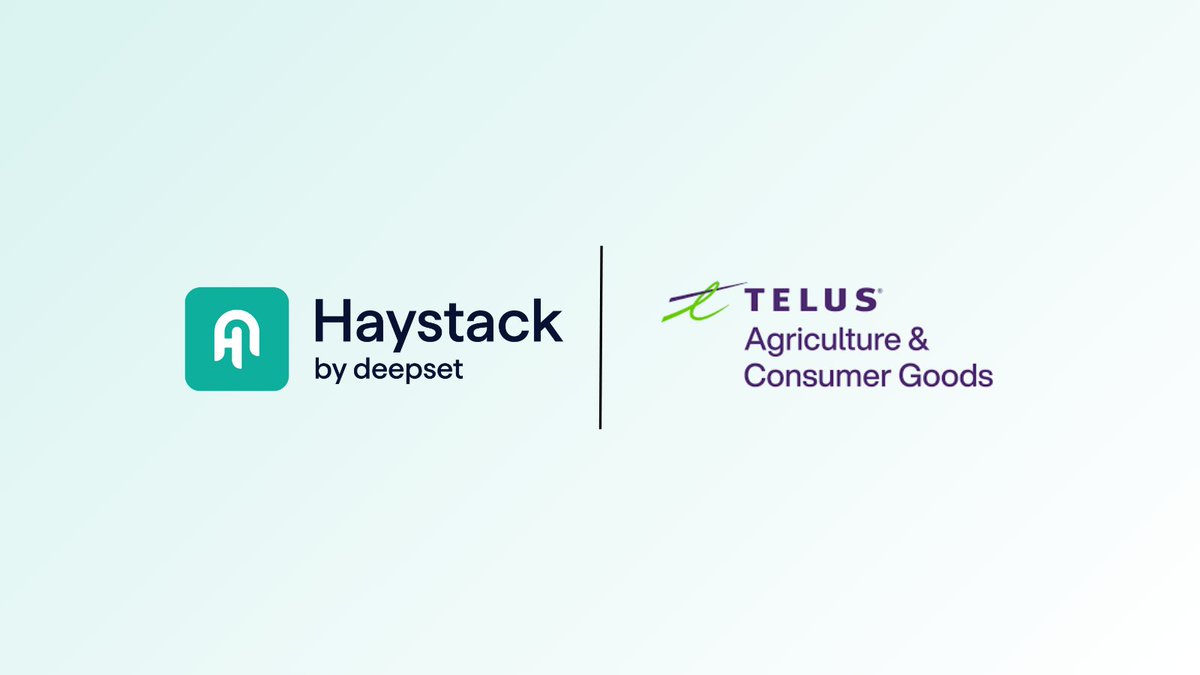 deepset_ai's tweet image. In our latest success story, @TELUS_AGCG shares how they built an 𝗮𝗴𝗲𝗻𝘁𝗶𝗰 𝗰𝗵𝗮𝘁𝗯𝗼𝘁 𝘄𝗶𝘁𝗵 @Haystack_AI  (𝗯𝘆 𝗱𝗲𝗲𝗽𝘀𝗲𝘁), enabling real-time, secure access to trade promotion insights through natural conversation.

Under the hood:

⚙️ RAG + SQL tools working…