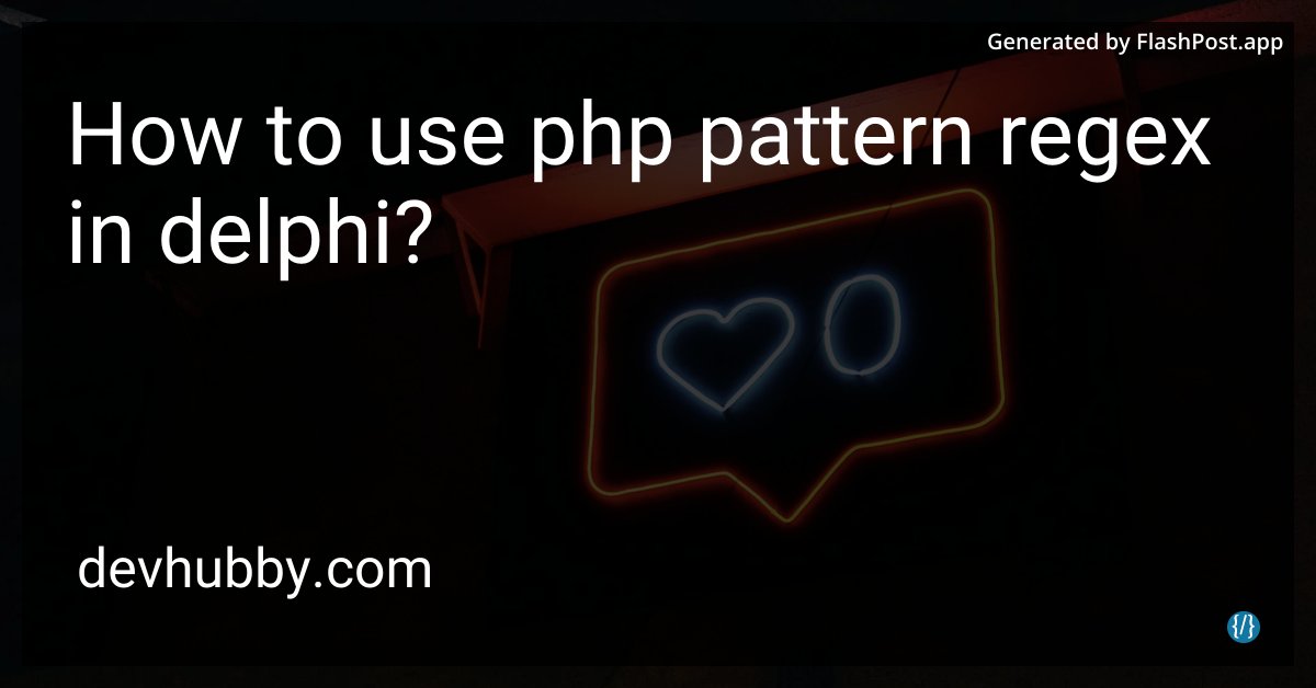 devhubbycom's tweet image. Will PHP regex in Delphi create a black hole or just a syntax error?
Source: devhubby.com/thread/how-to-…
#CodeNewbie #CodingTips #CodingLife #ProgrammingTips #patternator #patternlife