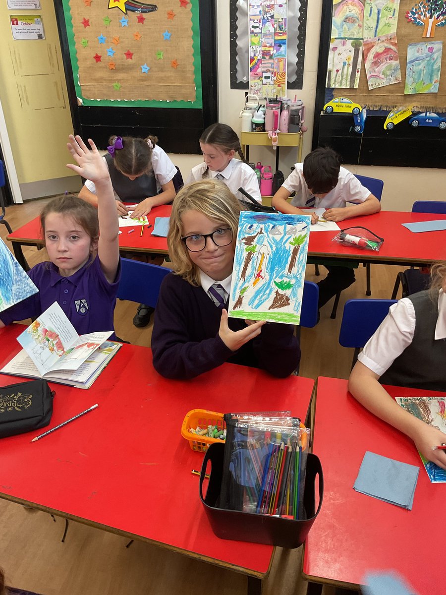 Y4 creating oil pastel artworks of Abram and Sarai.
#stpbre