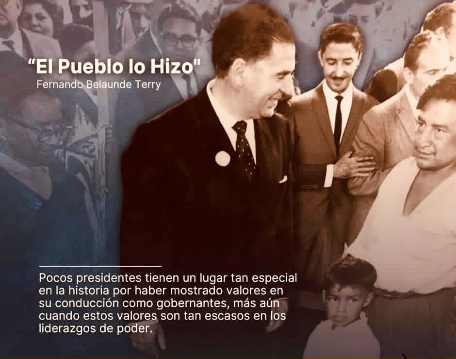 TorresHigino's tweet photo. 113 años del natalicio del presidente Don Fernando Belaunde Terry 

Hoy saludamos un legado de valores, la HUMILDAD reflejada en las obras en cada rincón del país, expresada en la impronta El Pueblo Lo Hizo, un ejemplo imborrable de conducción con HONOR en el Servicio Público, haciendolo eficaz desde la HONESTIDAD  y su compromiso con lograr la UNIDAD de todo el país, en su vision por dale rconectividad y desarrollo pero enarbolando la grandeza de la identidad nacional. 

Legado de valores, doctrina y acción 
Ejemplo que debemos Honrar y Respetar
¡Adelante! 🇵🇪

HIGINIO 
#Valores #integridad #identidad #Unidad #Hermandad #Natalicio