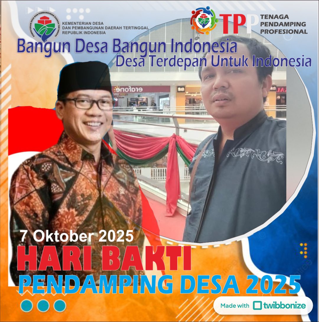 sardiHTM's tweet photo. SELAMAT HARI BAKTI PENDAMPING DESA, kita tingkatkan integritas diri dan pengabdian pendampingan desa untuk suksesnya 12 rencana aksi kementerian desa guna merealisasikan Asta Cita menuju Indonesia Emas 2045,@prabowo  @YandriSusanto27  #HariBaktiPendampingDesa2025 #TPPIndonesia https://t.co/SsCShoIn00