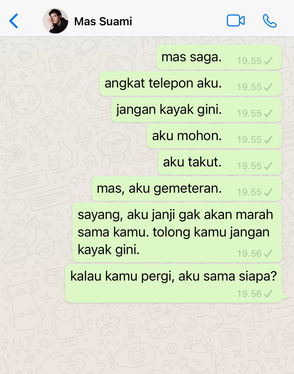 gimana jadinya kalau yaya dengar kabar suaminya jatuh sakit sehari setelah mereka berantem hebat?

aksara crumbs
—skynani au
