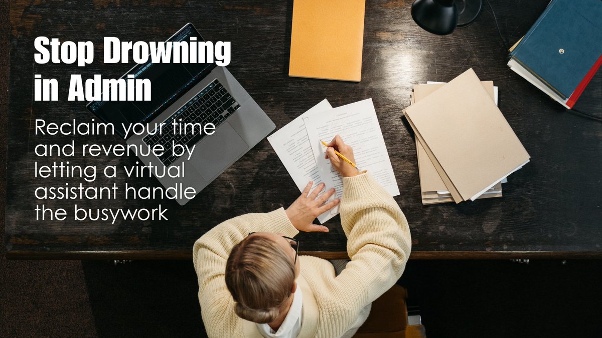 Drowning in admin? 🚫

Every minute you waste on busywork costs you profit.
Hire a virtual assistant to take it off your plate so that you can focus on growth.

👉 Book your FREE consult today: bit.ly/475C6dm
