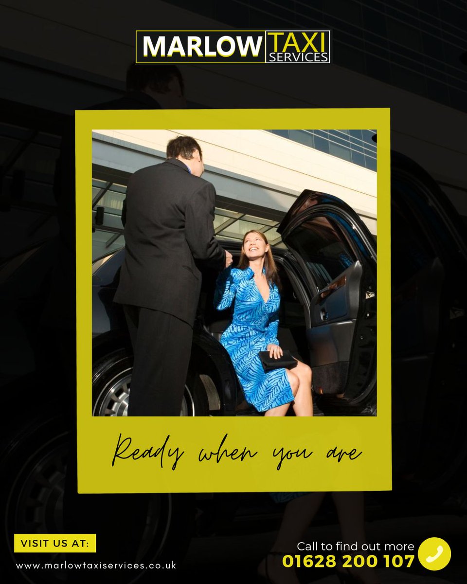 Heading out? Marlow Taxis is ready when you are

☎️01628 200 107
🌐marlowtaxiservices.co.uk

#booknow #marlowtaxis #marlow #thicktrunktuesday #dailycommute