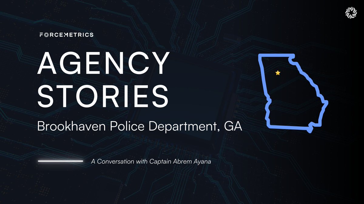 ForceMetrics's tweet image. In this interview, Captain Abrem Ayana of Brookhaven PD opens up about his background, leadership philosophy, and the evolving role of policing in a modern community. 

Tune in: forcemetrics.com/agency-stories…

#BrookhavenGA #PoliceTech #CommunityTrust #LawEnforcement #ForceMetrics