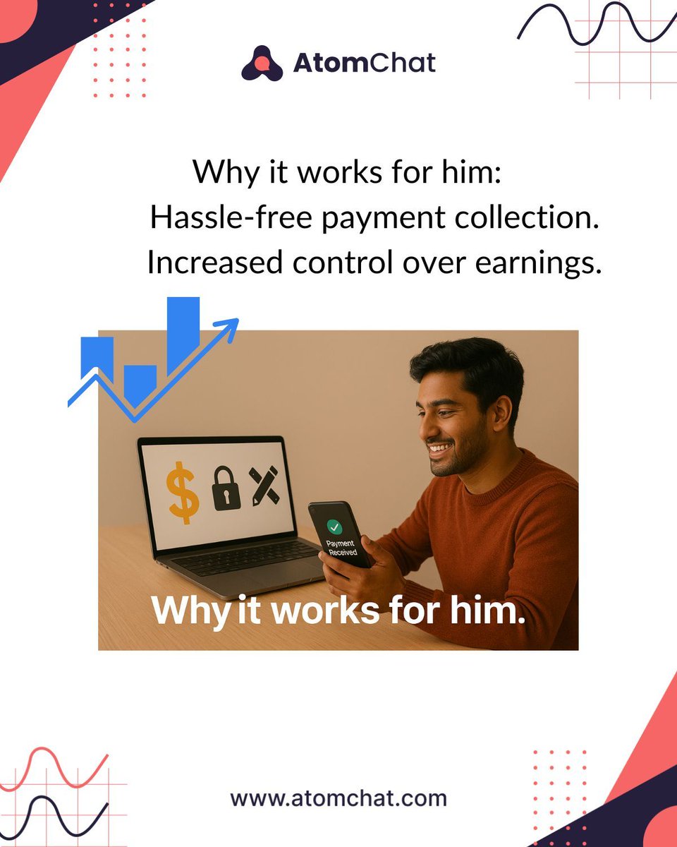 atomchatapp's tweet image. With AtomChat, you can:
Charge per minute for design consultations
Accept secure payments instantly
Keep full control over your creative business
#FreelanceDesign #CreatorEconomy #AtomChat #Monetization
buff.ly/QLHNgtX