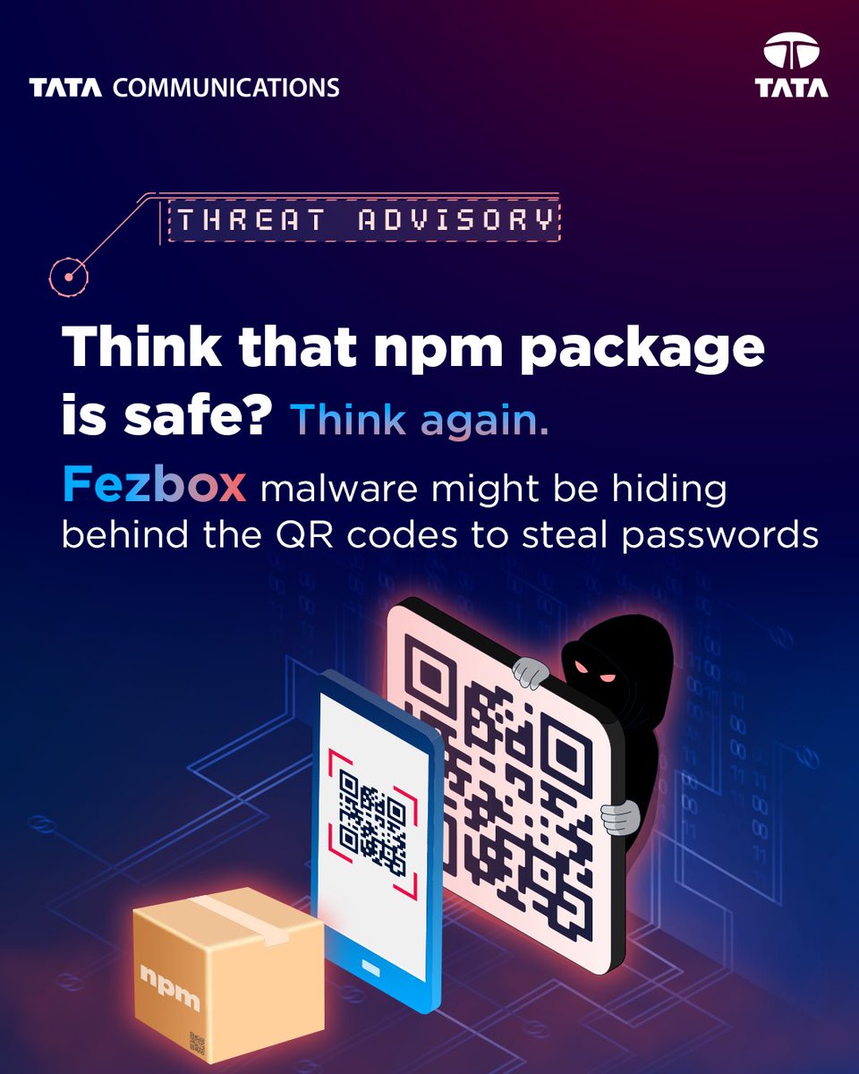 tata_comm's tweet image. Fezbox Malware looked like a harmless dev utility, 𝘶𝘯𝘵𝘪𝘭 𝘪𝘵 𝘸𝘢𝘴𝘯’𝘵.

It hides behind #QRCodes, reversed strings, and encrypted payloads, just to steal browser credentials.
After a delay, it quietly scrapes your usernames/passwords from browser cookies and exfiltrates