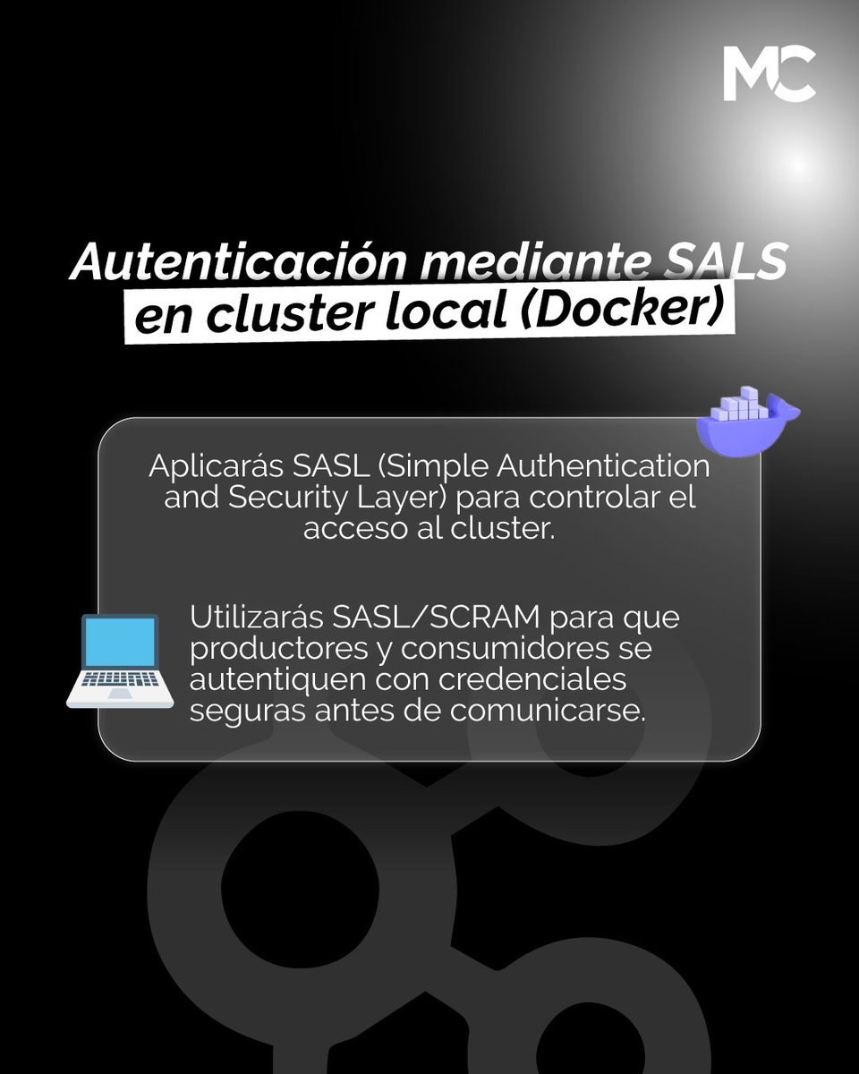 mitocode's tweet image. Seguridad en Apache Kafka 🔐. En este módulo veremos 3 puntos clave que todo developer debería aplicar para mantener su entorno seguro y estable 👨🏻💻👩🏻💻✨

🚨 ÚLTIMA EDICIÓN DEL AÑO: Kafka Java Developer
📆 Inicio: 15 de Octubre
📲 buff.ly/zM1IPSN

#mitocode #programador