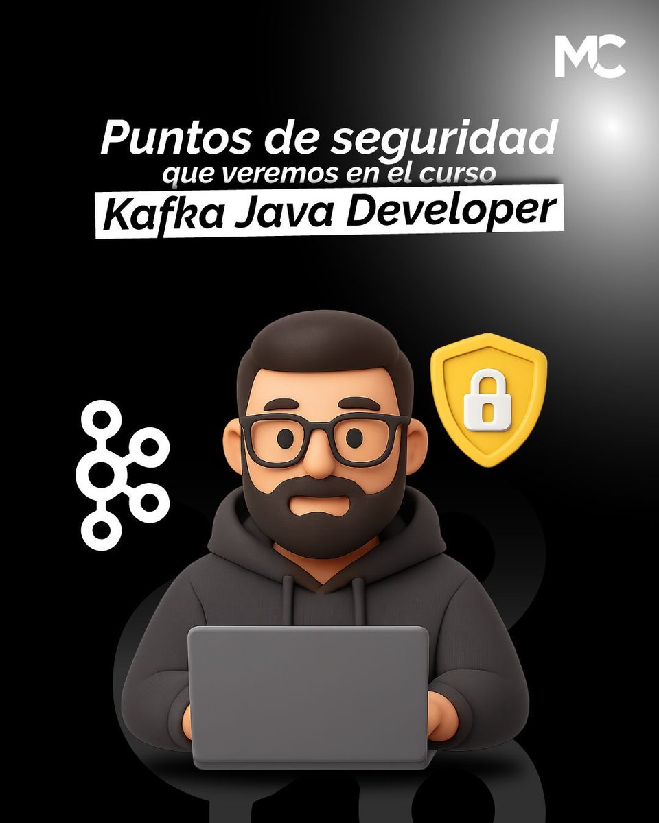 mitocode's tweet image. Seguridad en Apache Kafka 🔐. En este módulo veremos 3 puntos clave que todo developer debería aplicar para mantener su entorno seguro y estable 👨🏻💻👩🏻💻✨

🚨 ÚLTIMA EDICIÓN DEL AÑO: Kafka Java Developer
📆 Inicio: 15 de Octubre
📲 buff.ly/zM1IPSN

#mitocode #programador