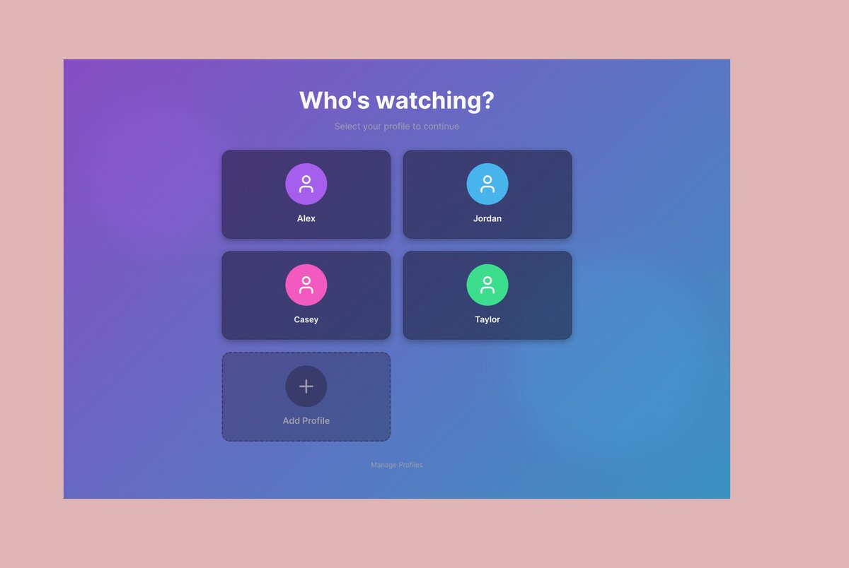 Shegyz_uiux0's tweet image. Day 64 of 100 – User Selection 🎮👥
Who’s using the app today? Designed a clean and fun user selection screen that makes switching profiles effortless, whether it’s for movies, games, or social accounts. Simplicity meets personalization.
#DailyUIDesign   #UserSelection